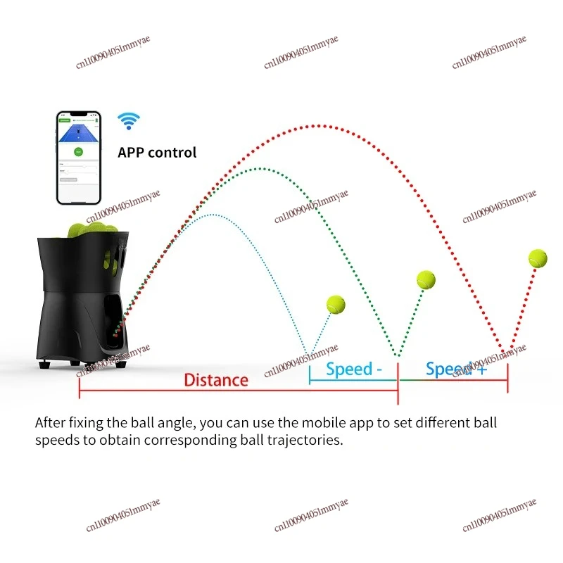 

Intelligent Mini Pro Tennis Ball Throwing Machine Training Machine Padel Ball Launch With App Remote Control