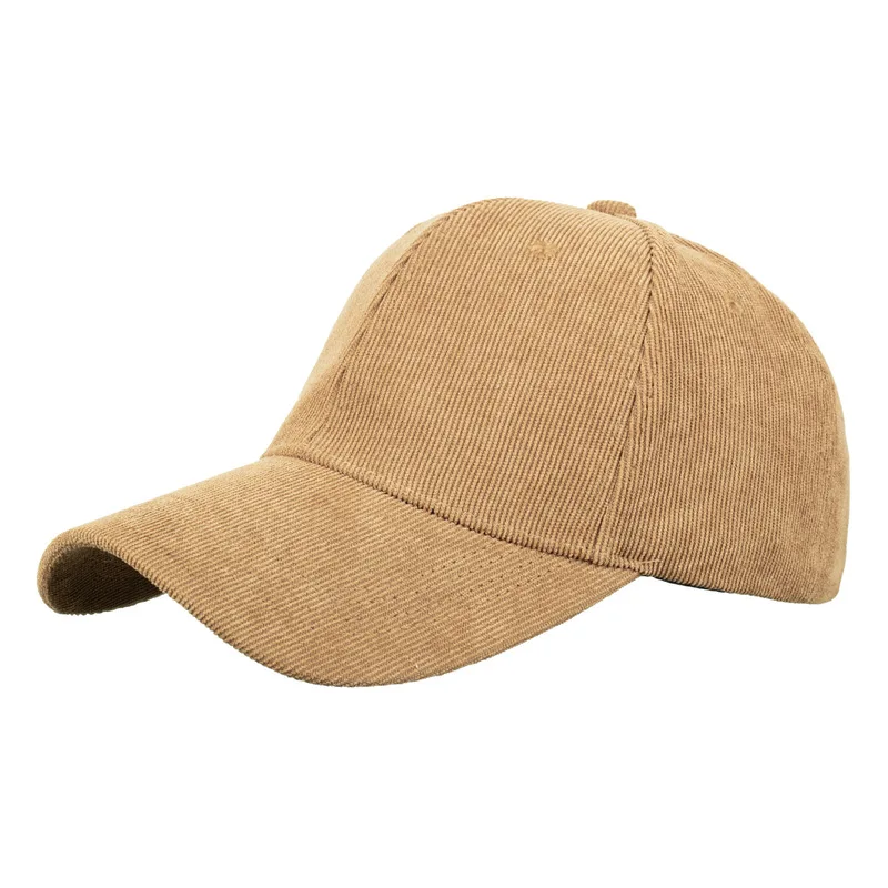 Thin Corduroy Hat for Women, Thickened Plain Duckbill Cap, Trendy Retro Hard-Cap Mountaineering Hat, Warm Corduroy Baseball Cap
