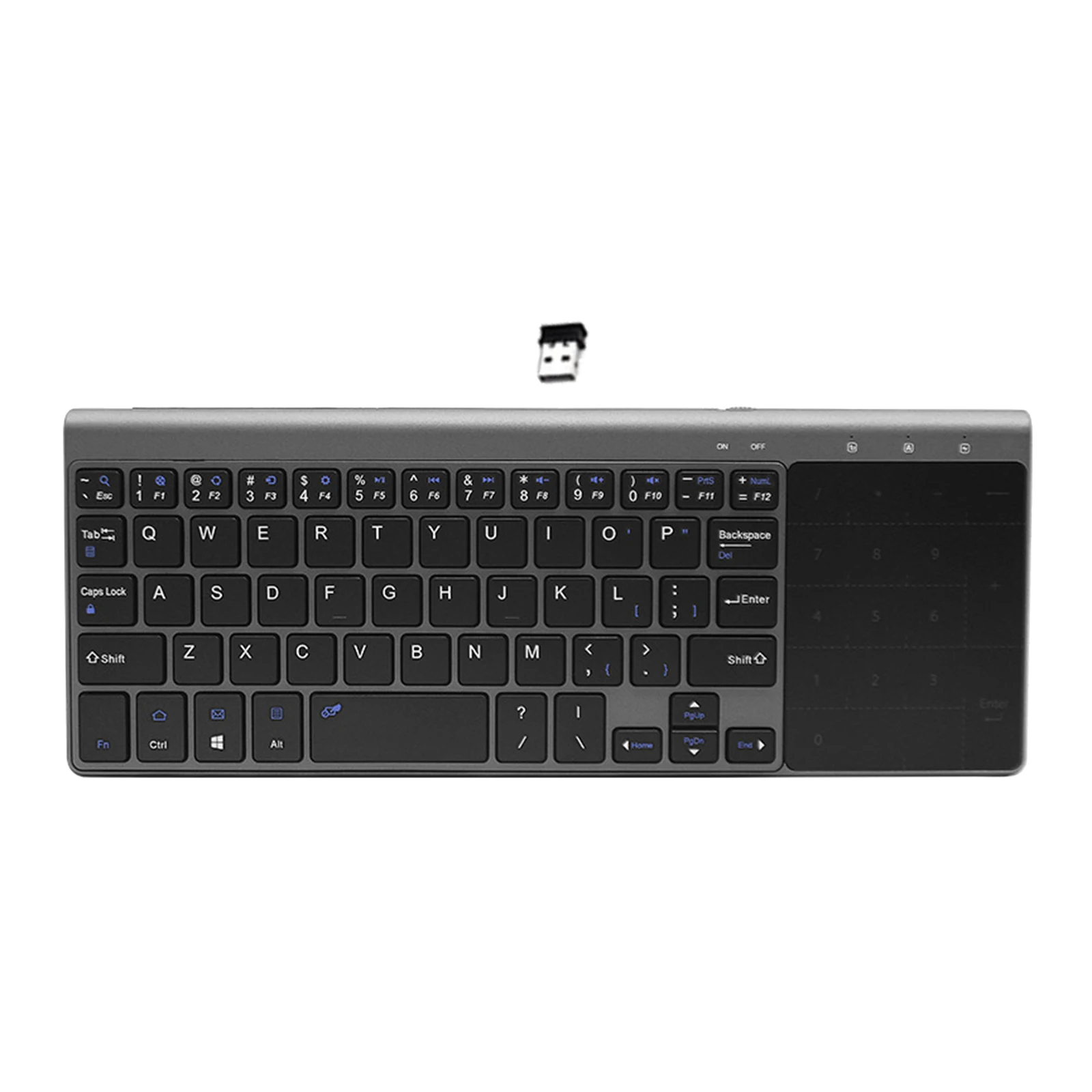 2.4G Wireless Mechanical Numeric Keypad Gaming Keypad 21 Keys Portable Keypad Extended Layout Black Keyboard for Laptop Notebook