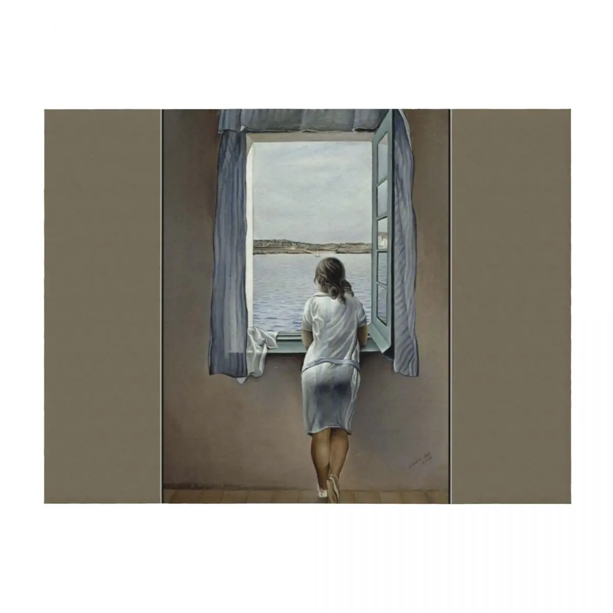 

WOMAN IN THE WINDOW : Vintage 1925Painting Print Throw Blanket Blankets For Sofas Plaid on the sofa Sofa Quilt sofa bed Blankets