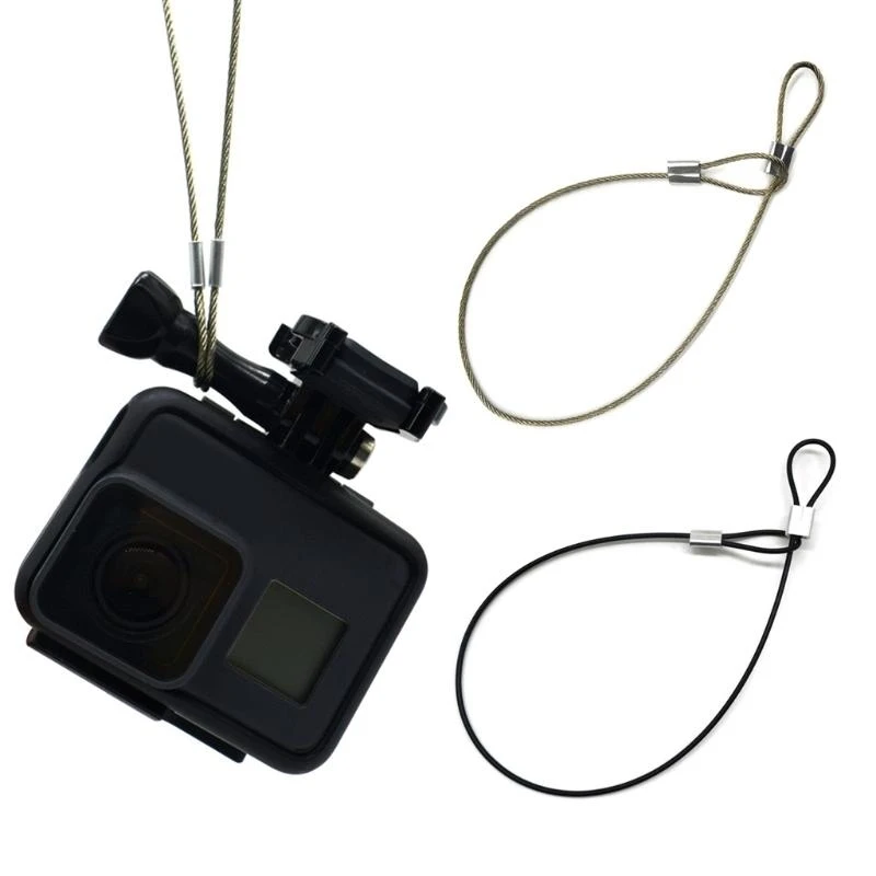 

G6DC Safety Strap Stainless Steel Tether Lanyard Wrist Hand 30cm For Camera New