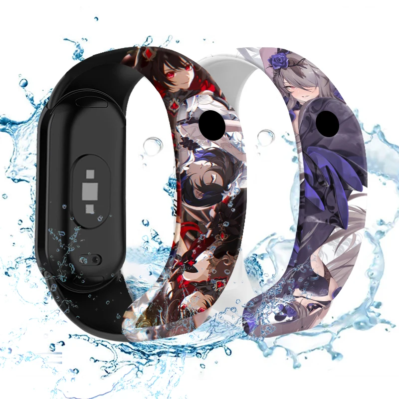 MINISO Impact Printed Wristband for Xiaomi Mi Band 9 8 Strap Sport Watchband Replaceable Bracelet for Mi Band 9 8 Smart Bracelet