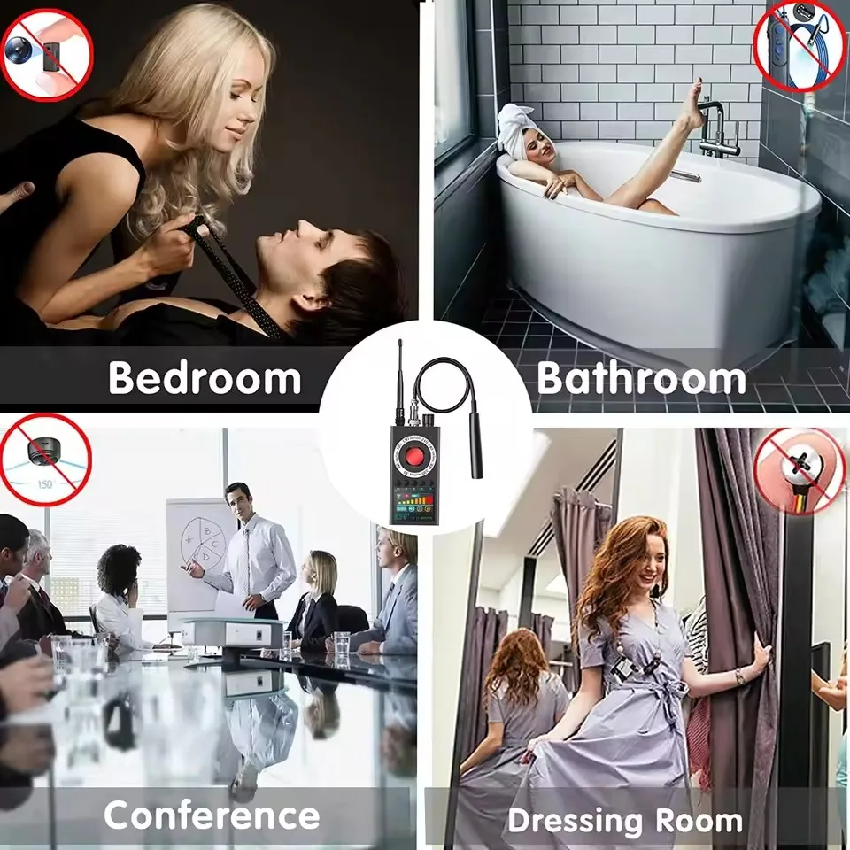 K19 анти-камерный детектор, ЖК-дисплей, регулировка чувствительности, обнаружение 1,2G-5,8G, скрытая беспроводная камера, GPS-трекер, инфракрасный сканер