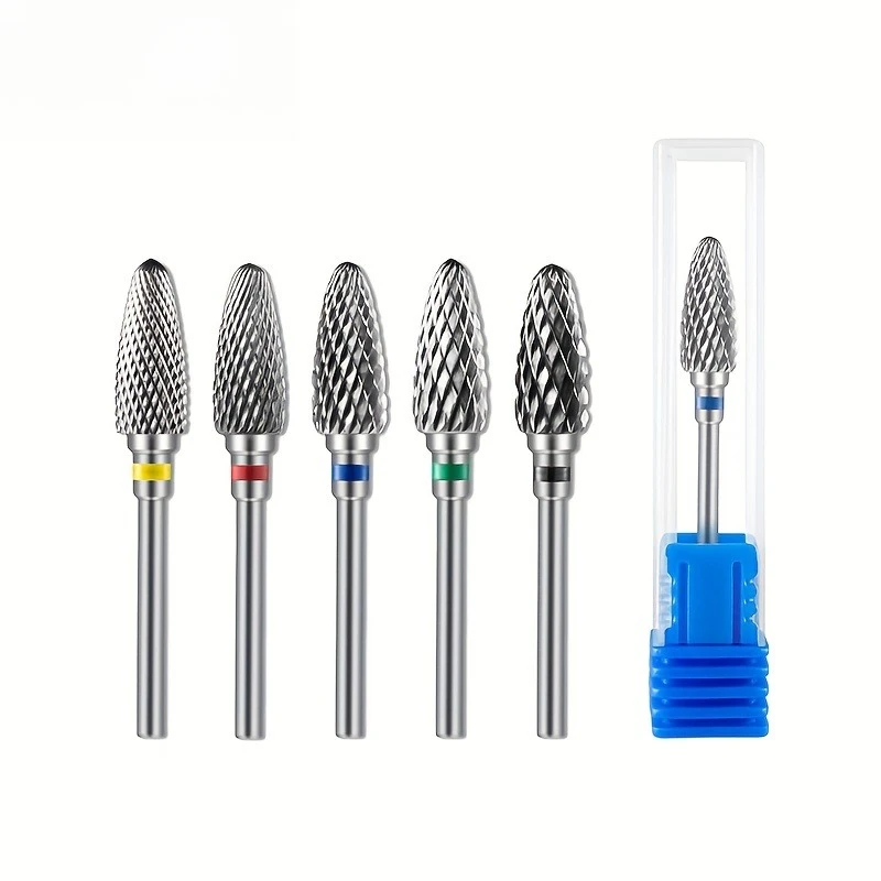 3 peças de brocas de carboneto de tungstênio para unhas, acessórios para furadeira elétrica de manicure, fresas para remoção de esmalte em gel, ferramentas para unhas