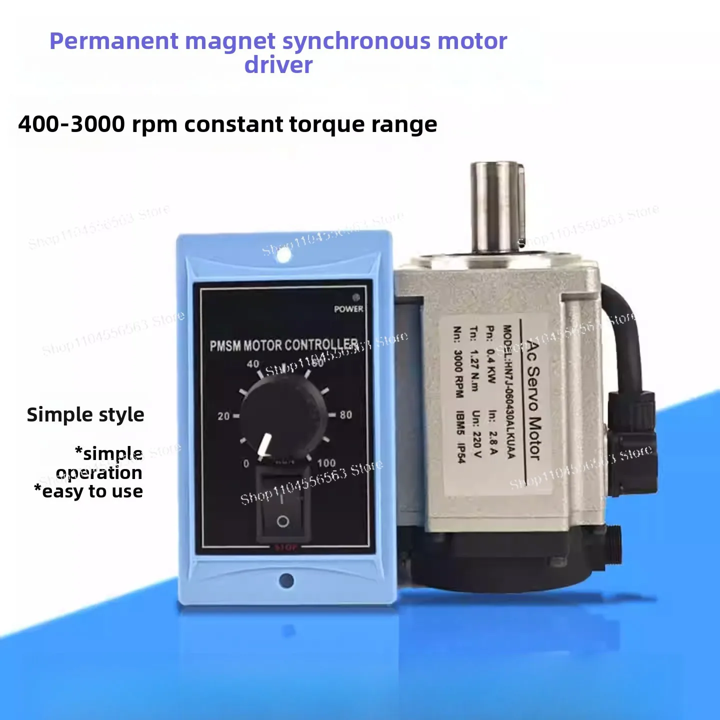 220V AC permanent magnet synchronous motor controller 400W/750W AC with speed control drive 400-3000 rpm