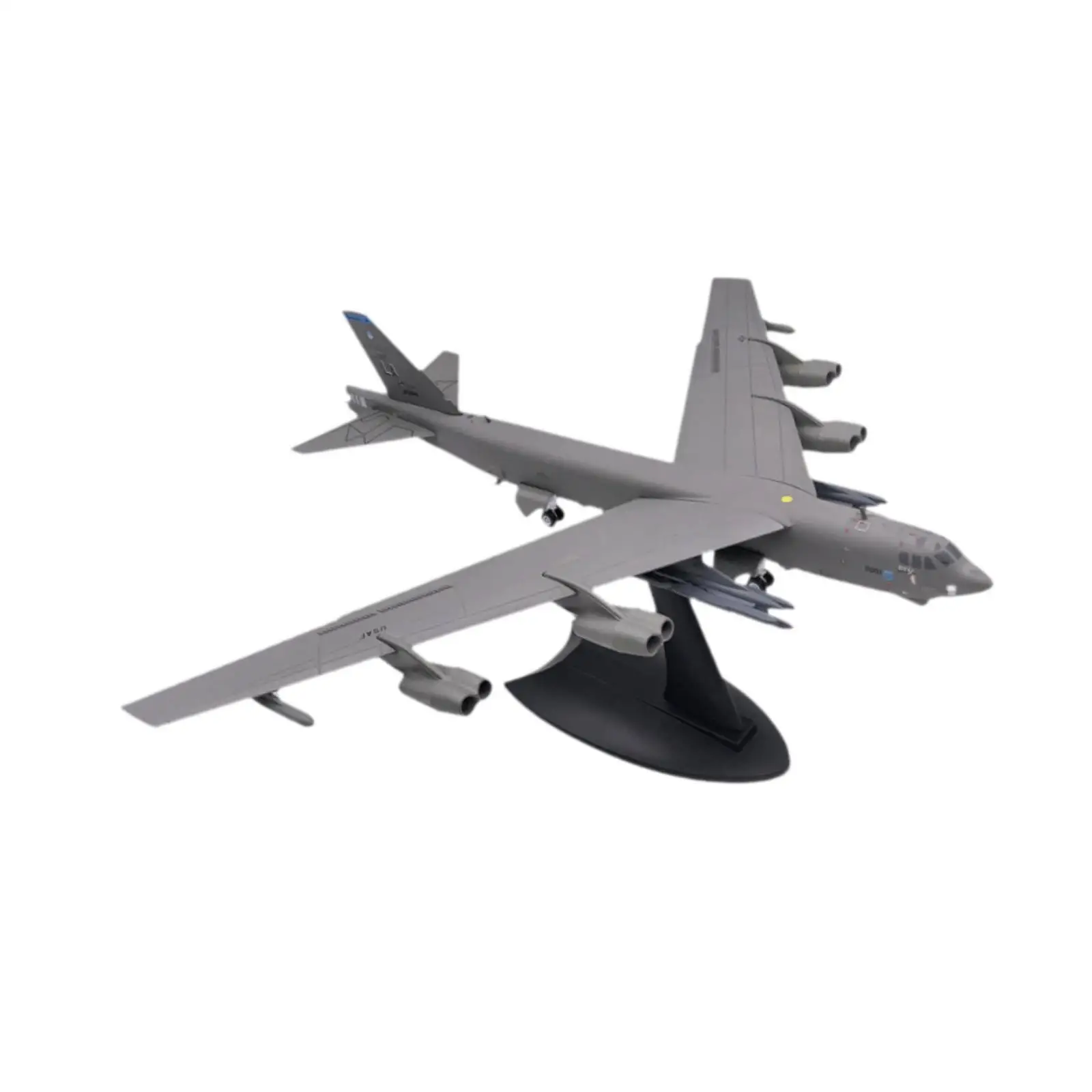 1/200 Scale B52 Fighter Model Miniature Gift Ornament Tabletop Decor Alloy Aircraft Model with Base for TV Cabinet Cafe Home