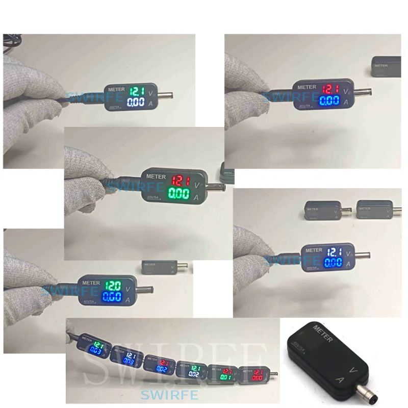 Imagem -03 - Voltímetro Bidirecional com Dual Display Led Digital Tensão Medidor de Corrente 240w 48v 5a 5v 12v 15v 24v 36v 5525 5521