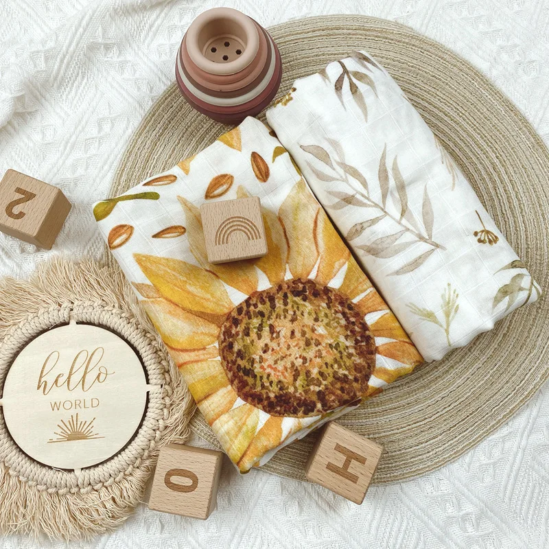 طقم ملاءة سرير أطفال من القطن الخيزران لحديثي الولادة، غطاء من الكتان لغطاء فراش الأطفال