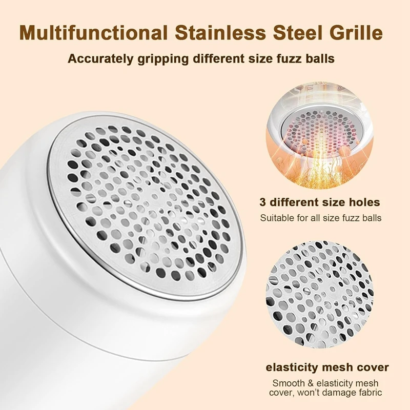 Fabric Lint Shaver, Rechargeable Sweater Pill Remover Fabric Shaver, Electric Portable Razor Defuzzer Pilling Trimmer, Durable