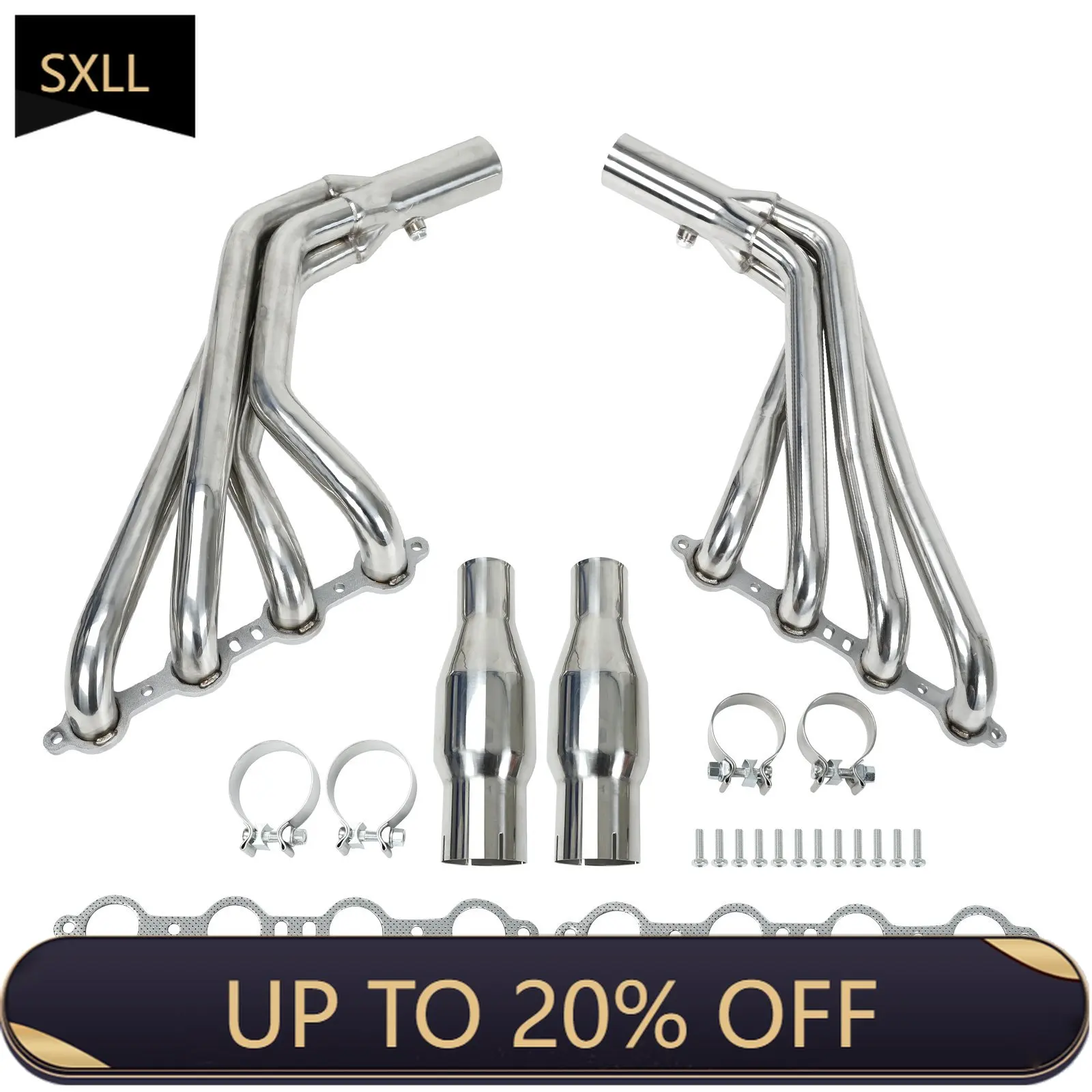 

SXLL 2010-2015 SS LS3 6.2l V8 EH28940 Long Tube Stainless Steel Header Exhaust Manifold New Exhaust Pipe Stainless Steel