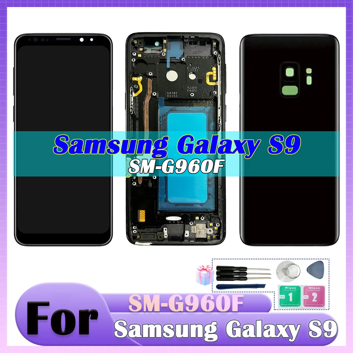 

S9 LCD For Samsung Galaxy S9 G960 SM-G960 Lcd Display Touch Screen Digitizer With Frame For Samsung Galaxy S9 Screen Replacement