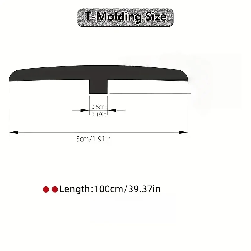 1PC 1m/39.37inch Carpet To Tile Floor Transition Strip Self Adhesive T-Molding Threshold Cover Household Wood Grain Divider Stri