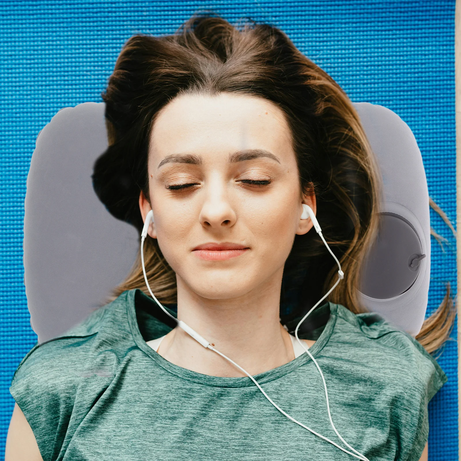 

Compact Inflatable Travel Pillow Ergonomic Neck Support Lightweight for Airplane Camping Outdoor Use Inflatable Pillow Beach