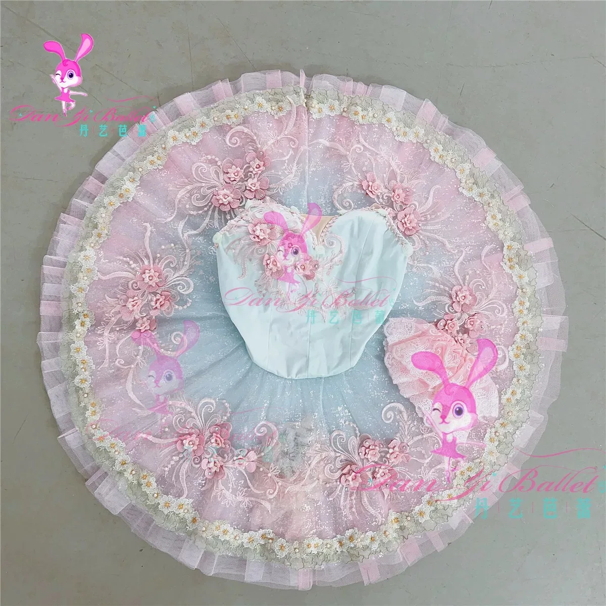 Danyi Dance Rabbit simple Adult Child Ballet Pink tutu disk skirt Professional customized Competition suit