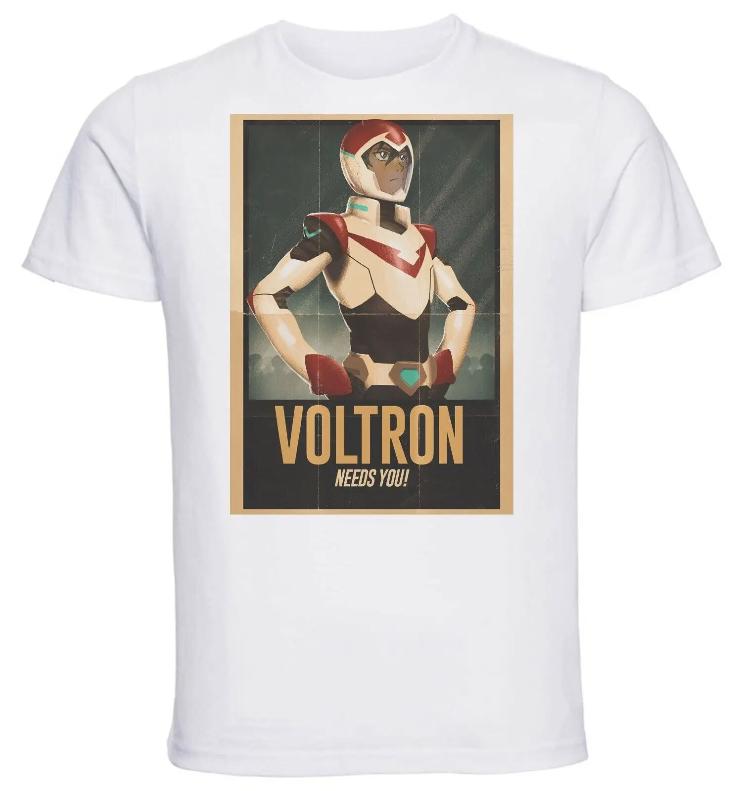 White T-Shirt - White Knit - Voltron Legendary Defender - Anime Cover V5-