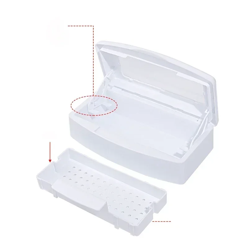 Nail Sterilizer Disinfection Box Metal Nail Tool Tweezers Instrument Sterilizer Tray Salon Nails Cleaner Equipment Manicure Tool