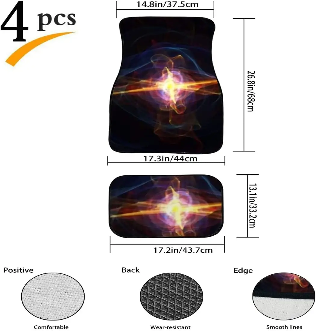 Car Floor Mats Exploding Supernova Forminng Nebula Black Hole Print Design Carpet Car SUV Truck Floor Mats 4 Pcs, Car Mats