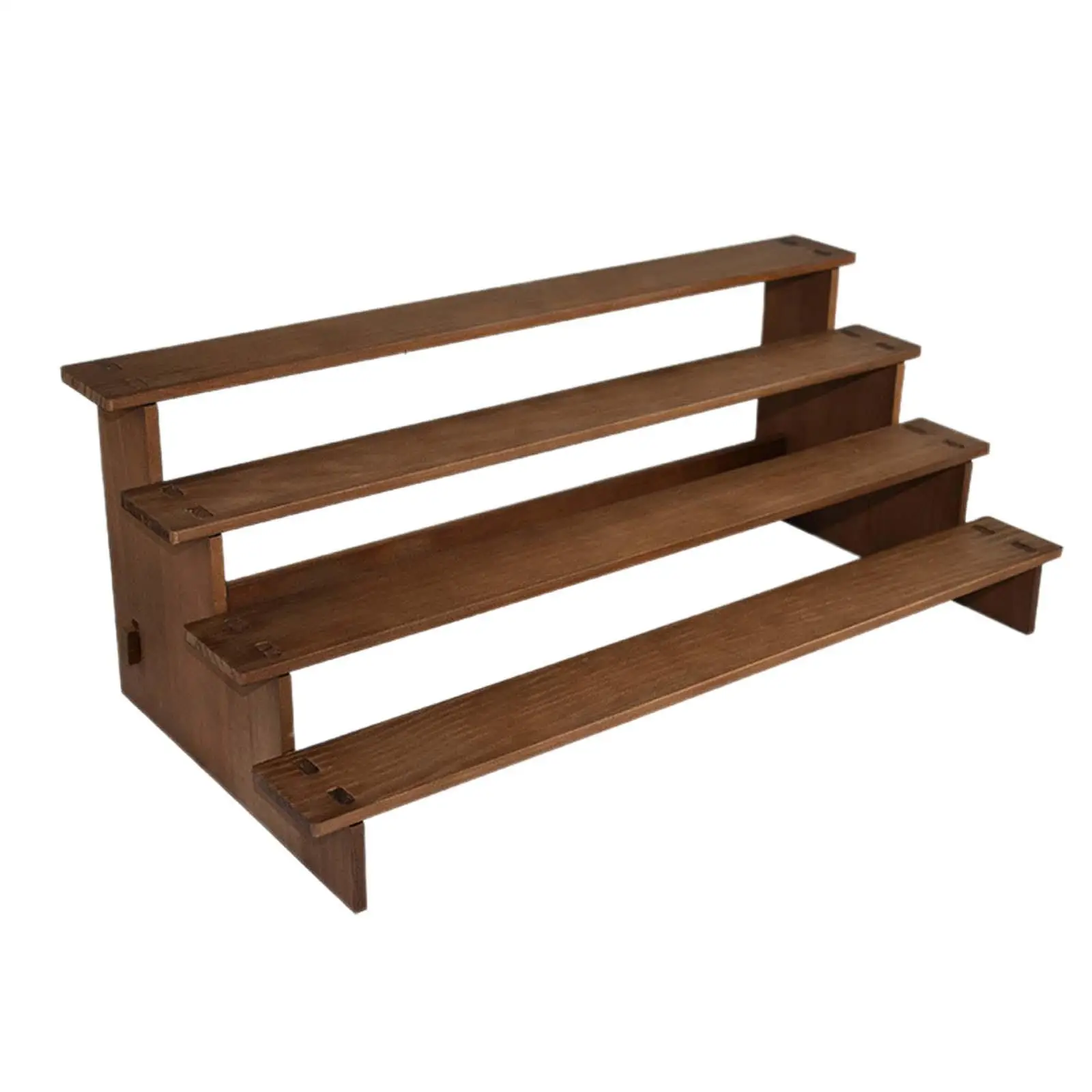 Wooden Display Riser Shelf 4 Tiers Dessert Organizer for Baking Supplies