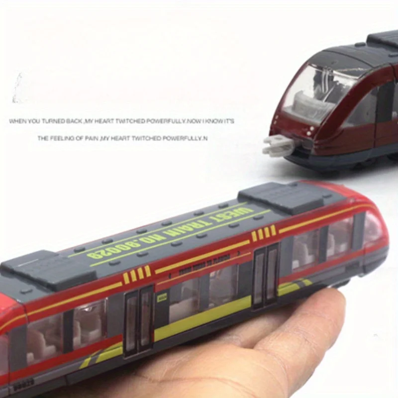 Simulation Alloy Metal High-Speed Rail Diecast Train Toy Model Subway Glide Car Train Educational Toys for Boys Children Gift