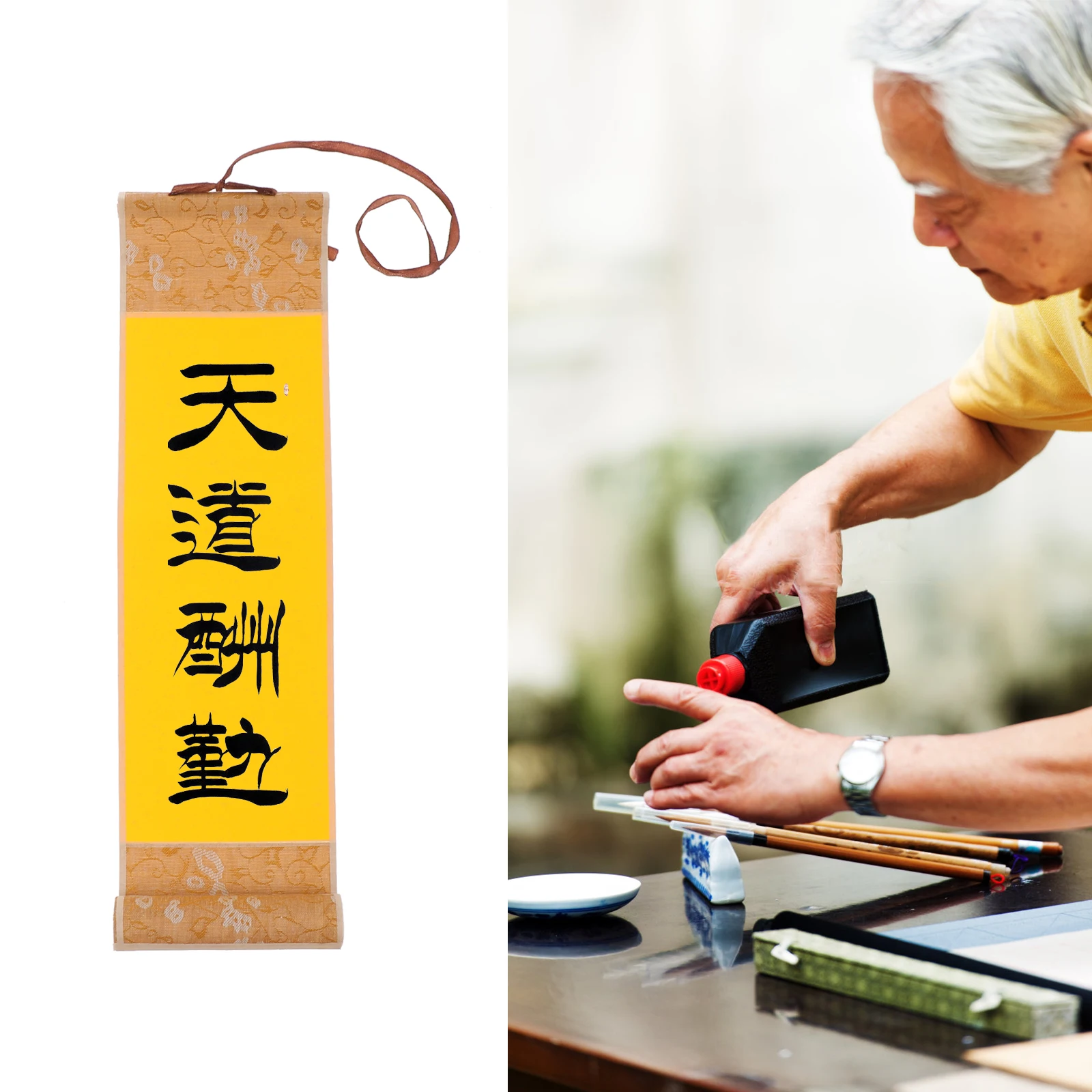 

1Pcs Drawing Scrolls Paper Fine Workmanship Blank Scroll for Chinese Calligraphy Art Rice Paper with Stable Performance Not