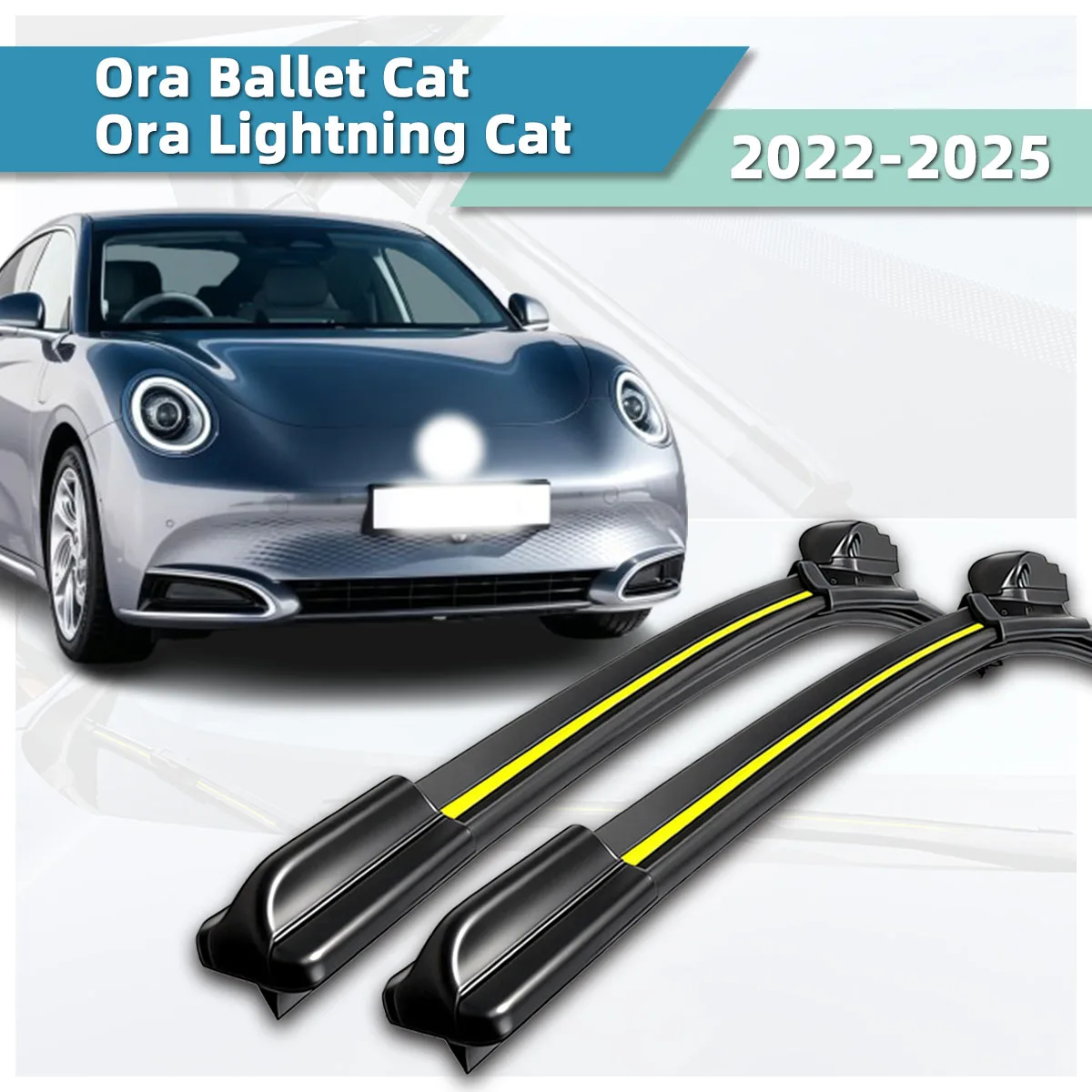 

Suitable For Great Wall Ora Ballet Cat/Ora Lightning Cat (2022-2025) Wipers High-Definition Silent Durable Car Windshield Wipers