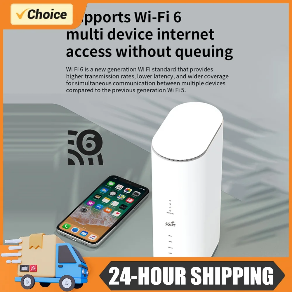 Built-in Multiple Antennas Wireless Router with SIM Card Slot WiFi Routers Multiple Network 5G Router for Home Office (UK Plug)