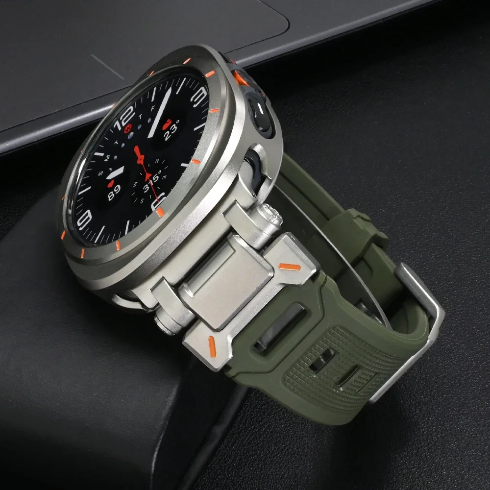 Aluminium Alloy Case+Sports Silicone Band for Samsung Galaxy Watch Ultra 47mm Luxury Strap For GALAXY ULTRA 7 Cover Accessories