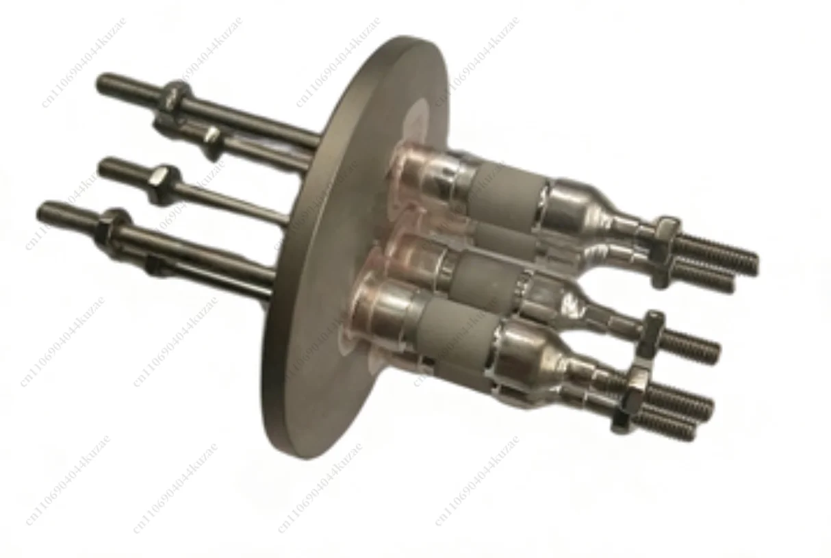 

Фланец вакуумного электрода KF40/KF50 с керамическим уплотнением. Вакуумная проникающая деталь.