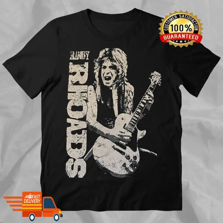 Randy Rhoads 90s Retro Style Black T-Shirt S-4XL TA930