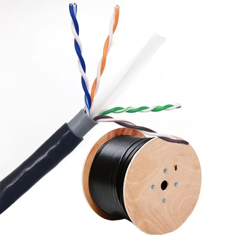 【From China】Gigabit Network Stable Fast Outdoor Waterproof UTP Cable Cat6 Exterior Cable for Outdoor