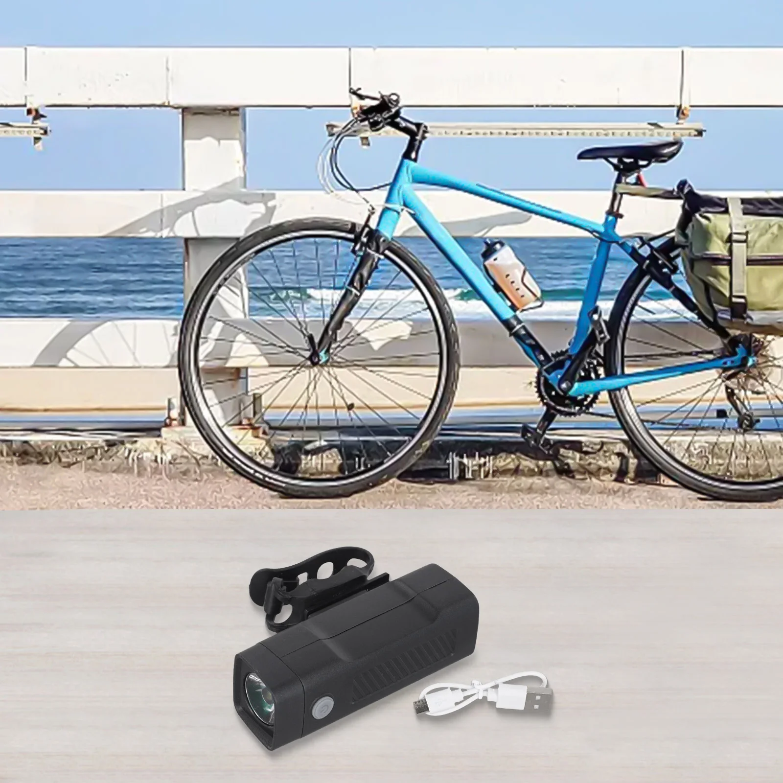 Bicycle Light Cycle Equipment Light Outdoor Riding ABS Material Built-in 500mAh Battery Compact-sized Accessory