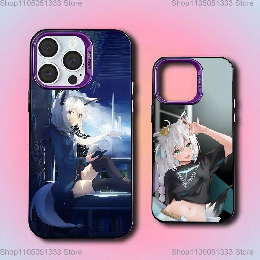 

S-Shirakami Fubuki Phone Case For iPhone 16,15,14,13,12,11,Mini,Pro,E,SE4,XS,MAX Purple Candy Matte Cover