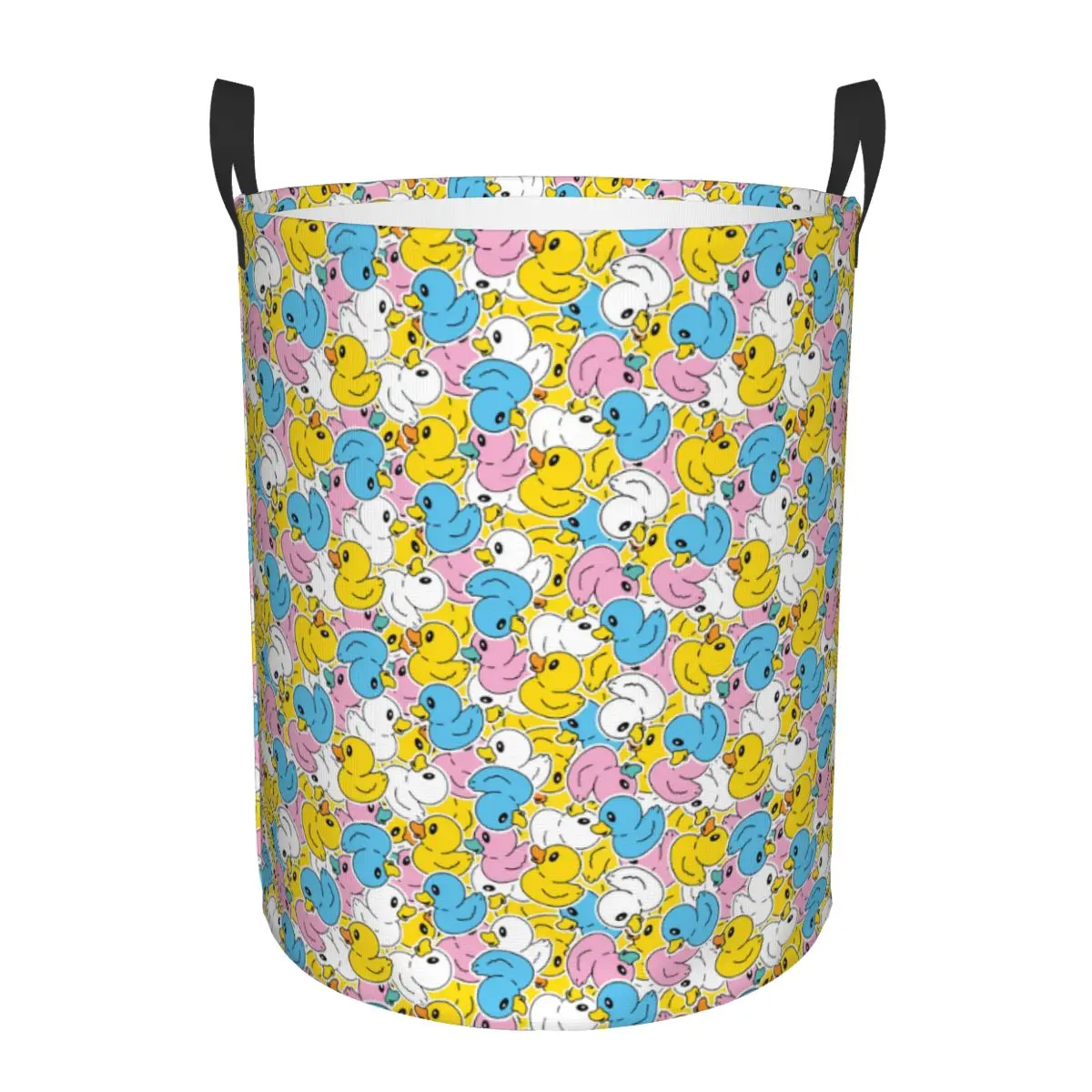 

Custom Colorful Rubber Duck Laundry Hamper Large Clothes Storage Basket Anime Toys Bin Organizer for Boy Girl