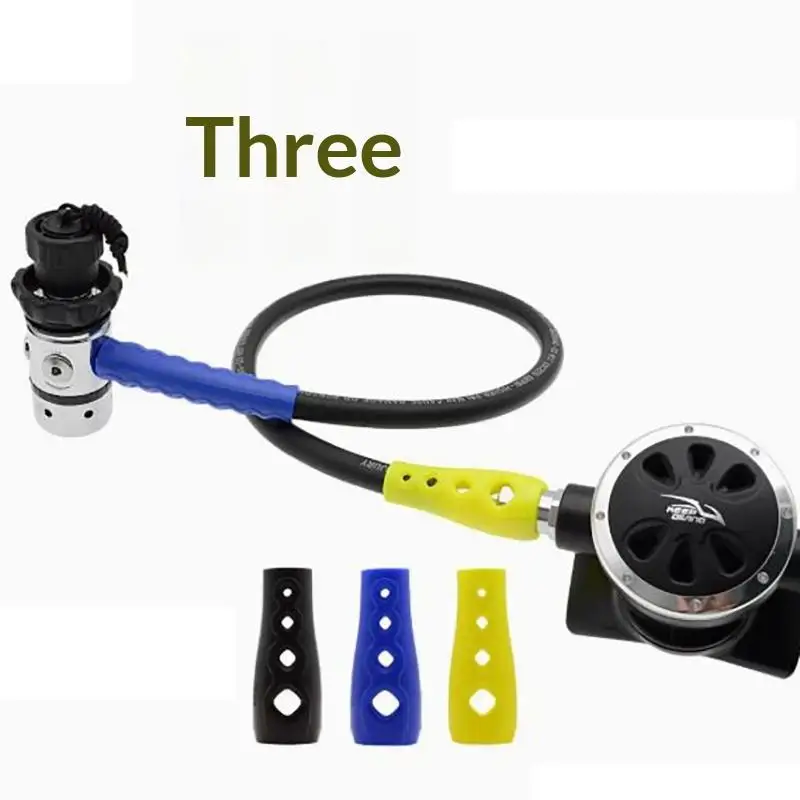 Scubas Diving Regulator Hose Protector Anti-Kink Cover 2nd Stage/LP Hose PVC Portable Vented Protective Sleeve Accessories