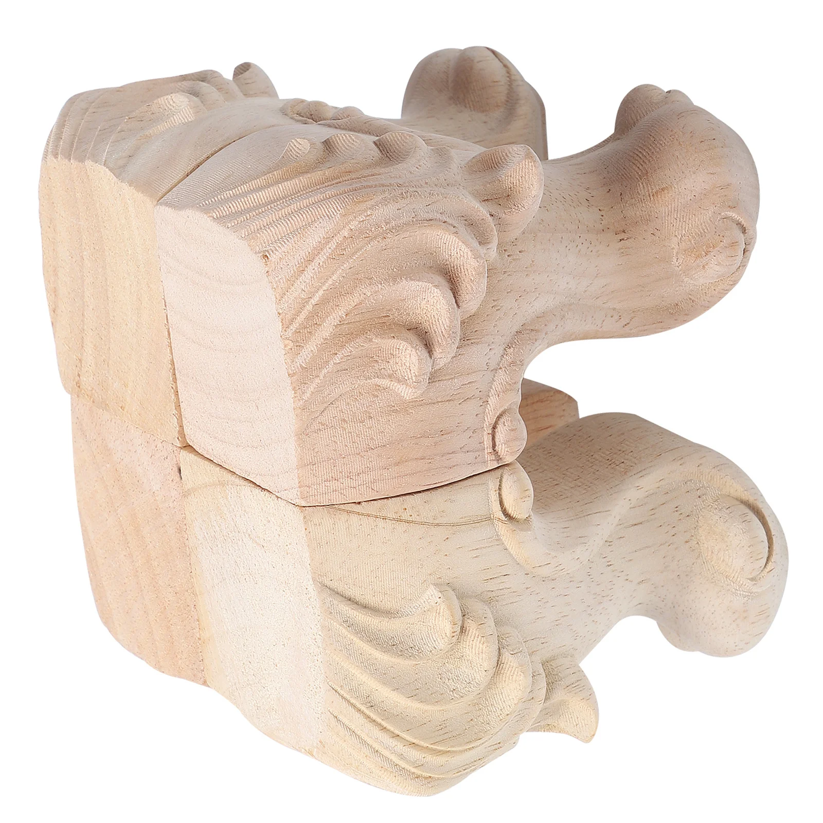 

4Pcs Solid Wood Furniture Legs Carved Vintage European Style Sofa Table Feet Decorative Furniture Feet Replacement