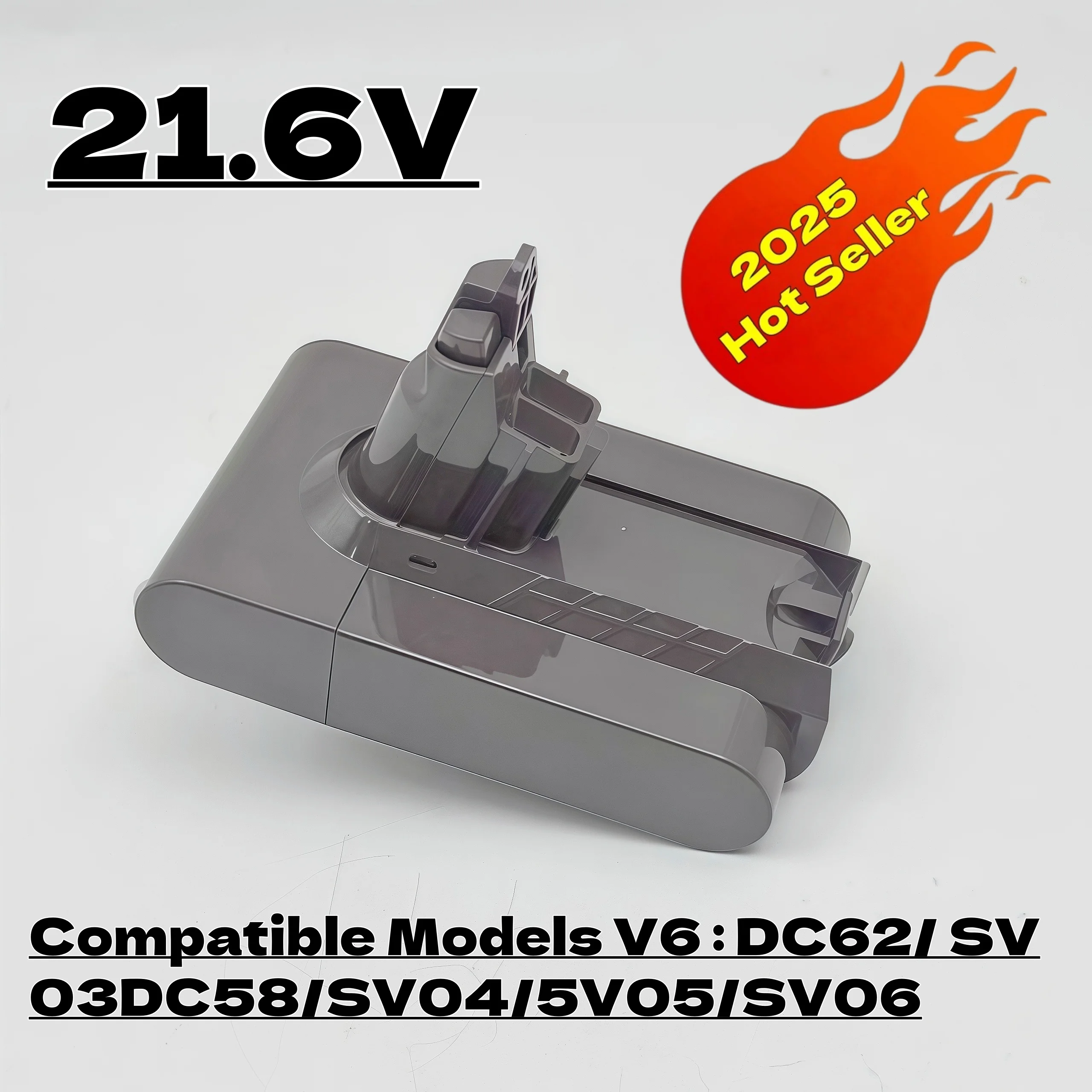 

Best-selling 21.6V 12.8Ah Replacement Battery for DysonV6 DC58, DC59, DC61, DC62, SV07, SV03, SV04, SV06, SV05 Vacuum Cleaners