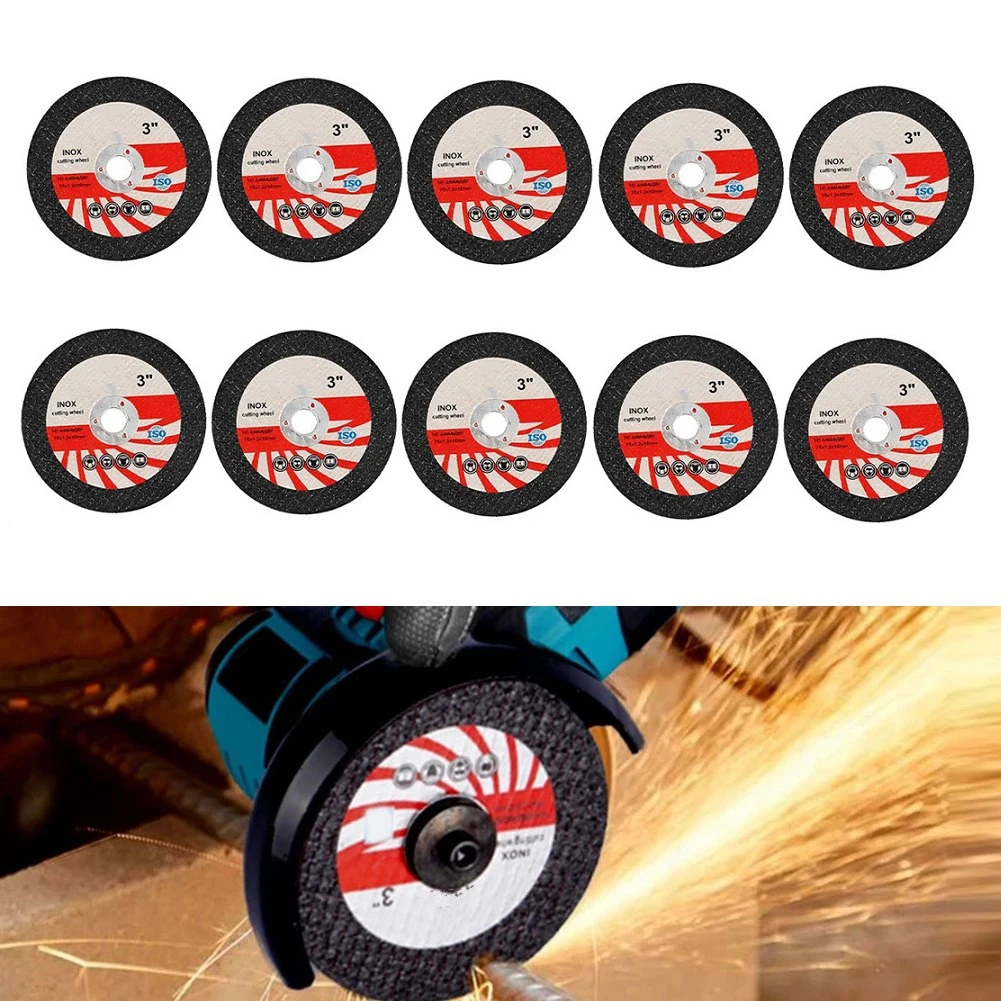 10pcs 75mm Cutting Disc Resin Cut Off Grinding Wheel 3inch Cutting Disc For Angle Grinder Hand Tools Parts Power Tool Accessorie