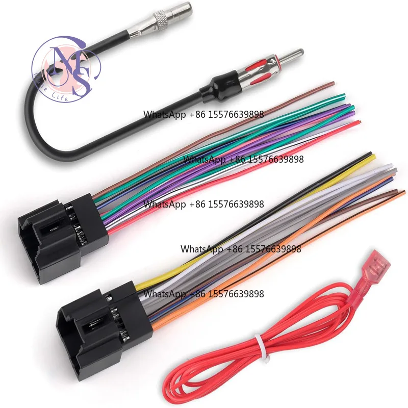 Radio Stereo Wiring Harness Cable + Antenna Adapter Plug for Audio Upgrade