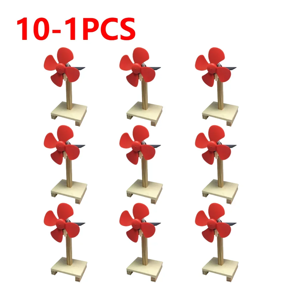 

10-1Pcs Montessories DIY Science Toy Mini Solar Fan DIY Model Kit Wooden Students Physics Educational Toys for Baby Kids