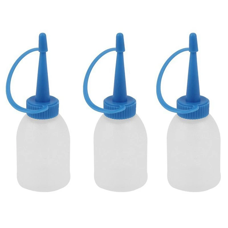 Dispenser per bottiglie da spremere in plastica per olio di colla industriale da 30 ml, 10 pezzi