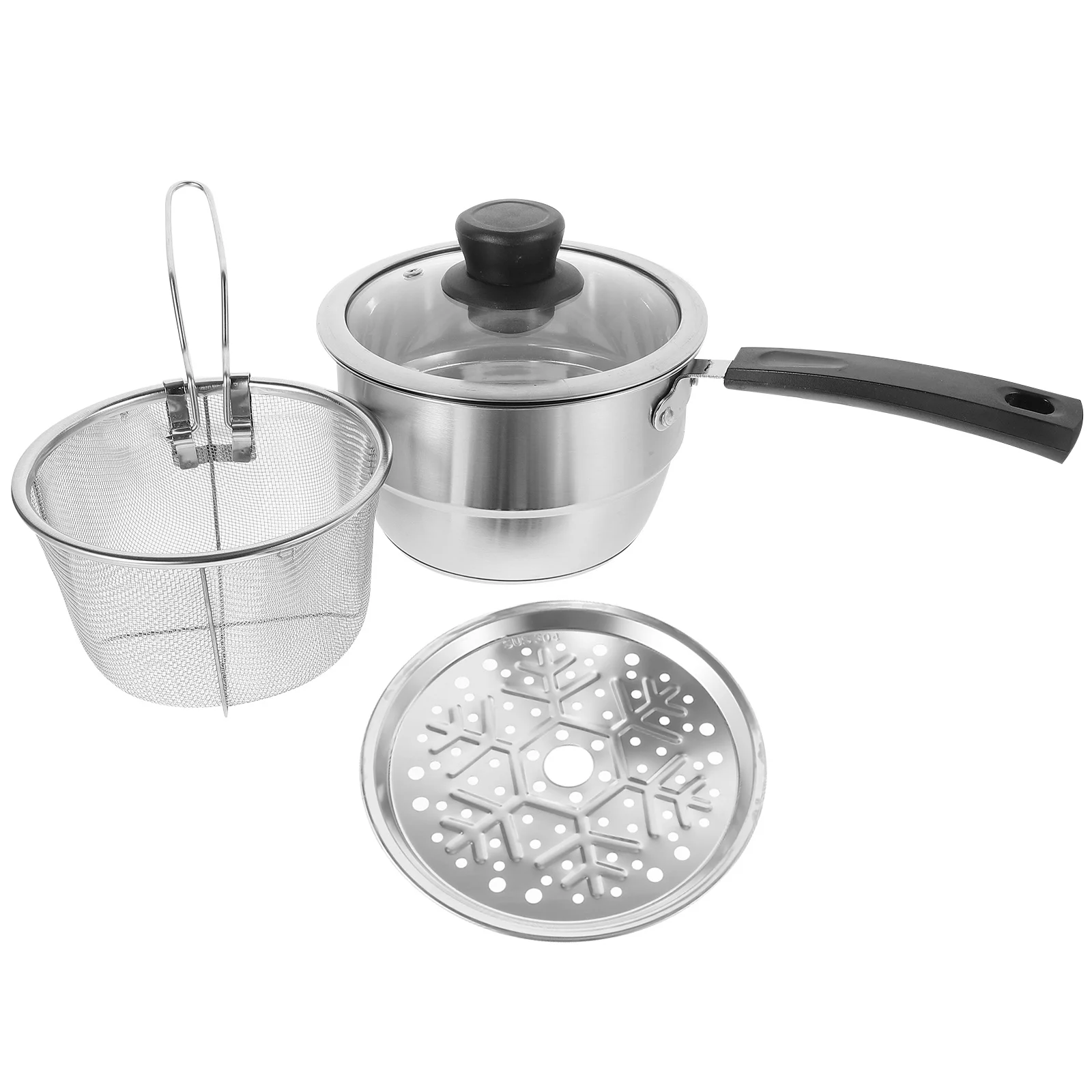 

1Set Stainless Steel Food Steamer Premium Multi-Functional Steam Pot with High-Arch Cover Large Capacity for Simultaneous