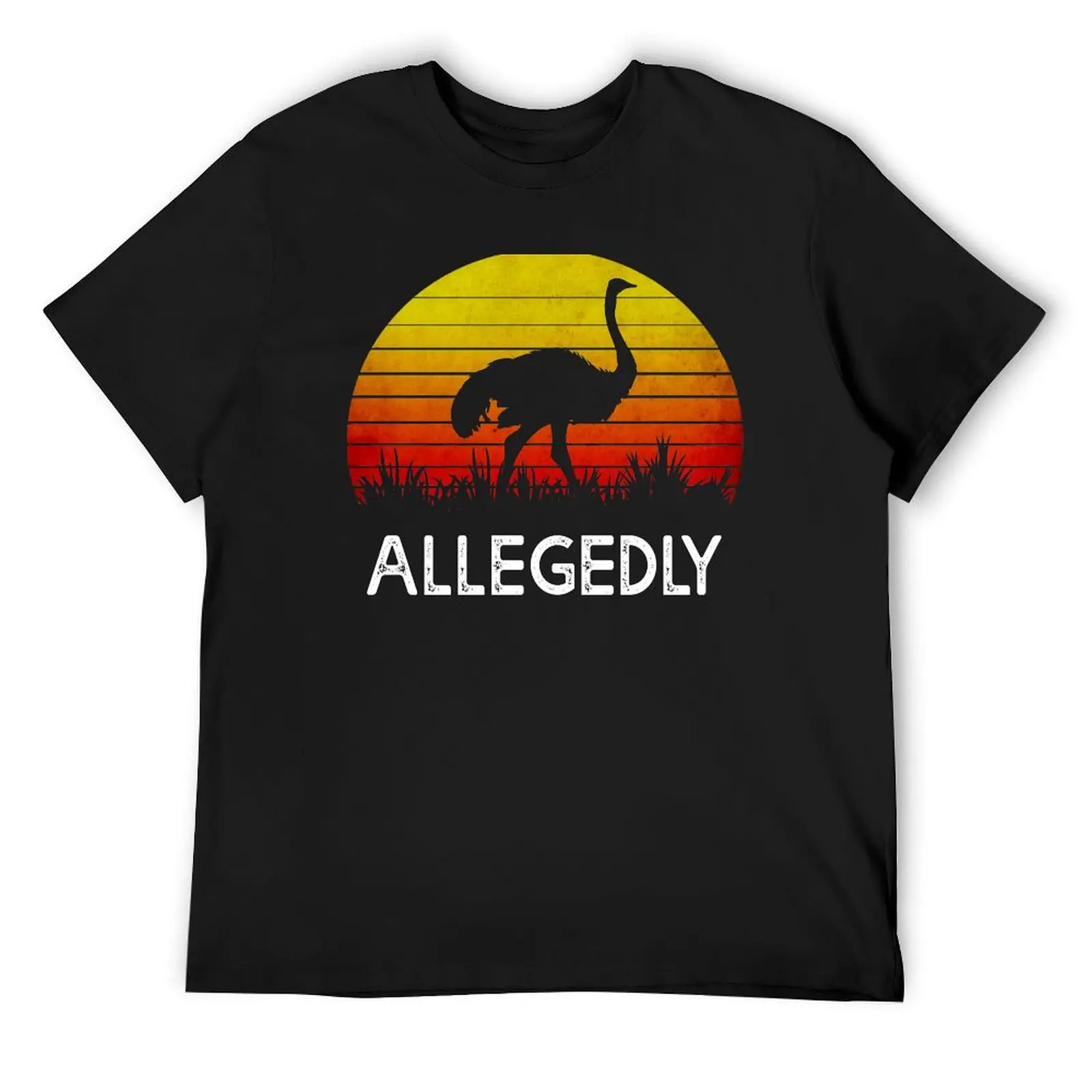 

Allegedly Ostrich T-Shirt korean fashion Funny t-shirt anime shirt street wear workout shirts for men