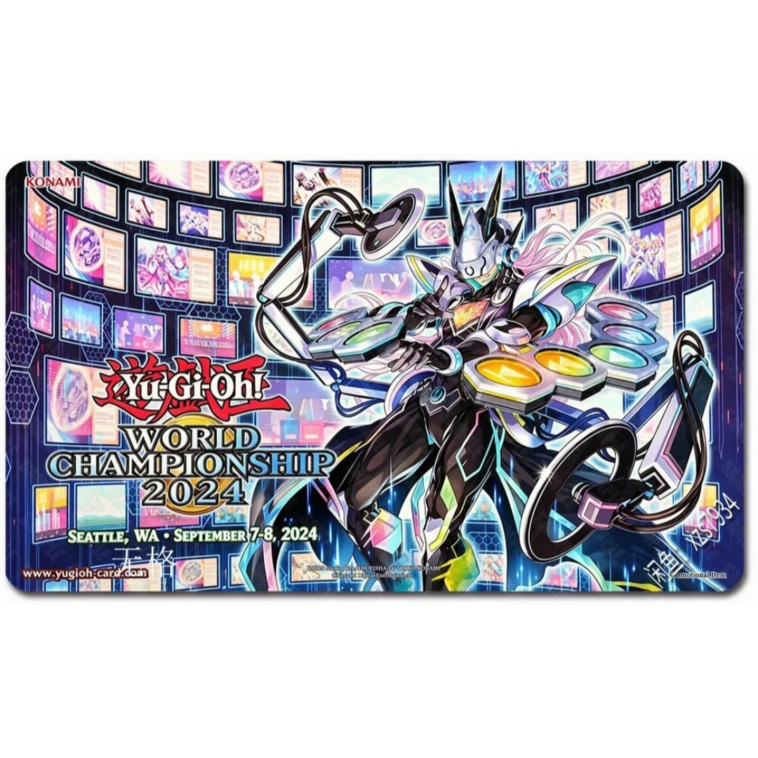 600x350mm Yu-Gi-Oh! Playmat Elttaes The MASTER of DUELS Diy WCS 2024 Single Rubber Board Game Card Mat 2mm Seamless Edge Toys