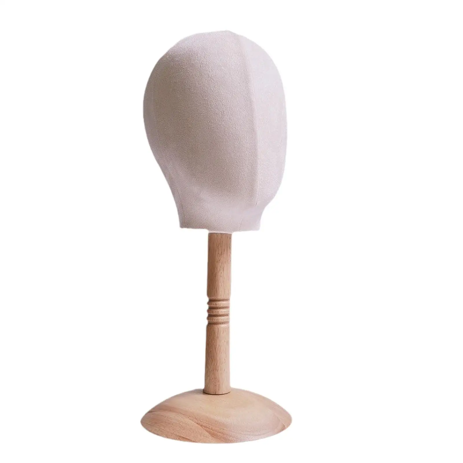 Wig Head Manikin Head Display Holder Multifunctional with Wood Base Hat Holder Caps Storage Rack for Headdress Jewelry Salon