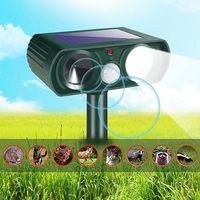 Ultrasonic Animal Repellant Cat Dog Repellant Solar Powered Rechargeable Garden Waterproof Animal Deterrent For Farm Yard