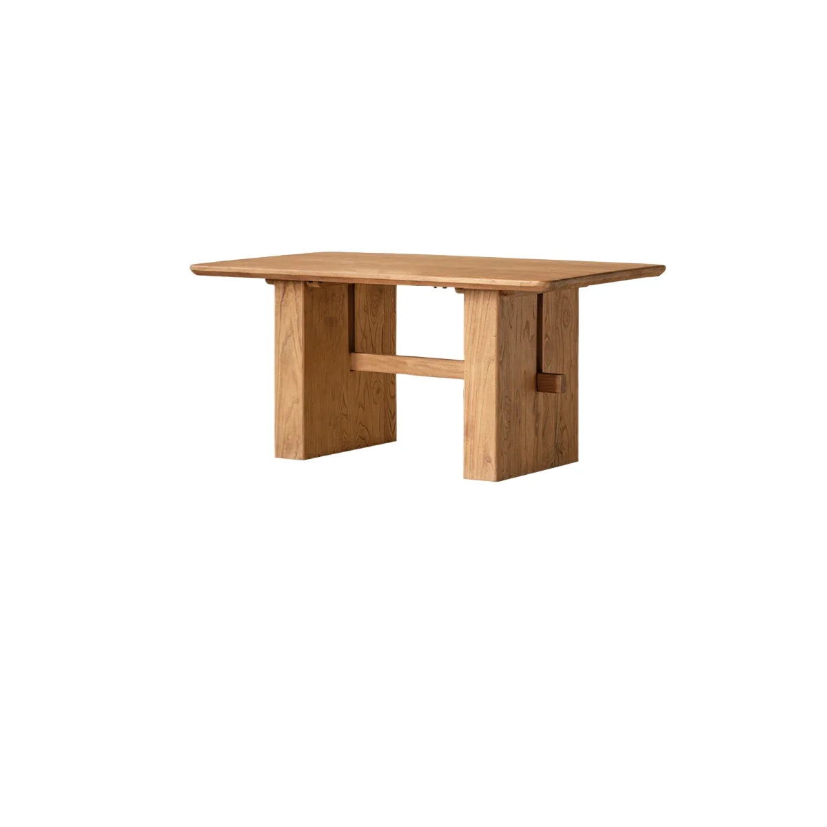 LMM Solid Wood Dining Table Log Whole Wabi Sabi Wind Restaurant Dining Table Household
