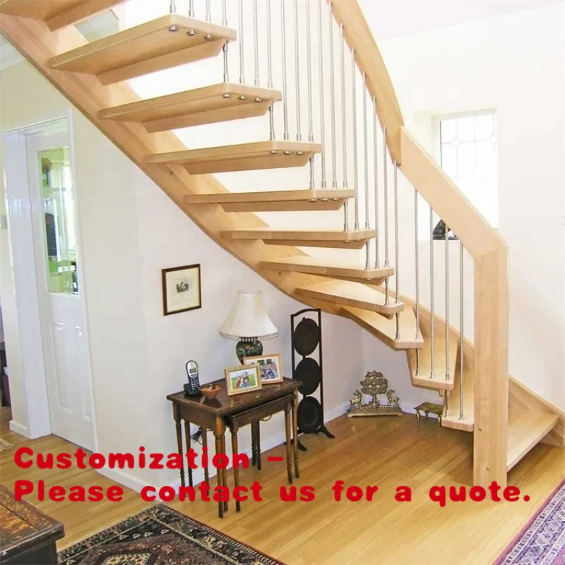 custom.Modern Indoor Floating Wooden Stairs with Glass Railing Tailored Designs Sizes Competitive Price Quality Wooden Stair