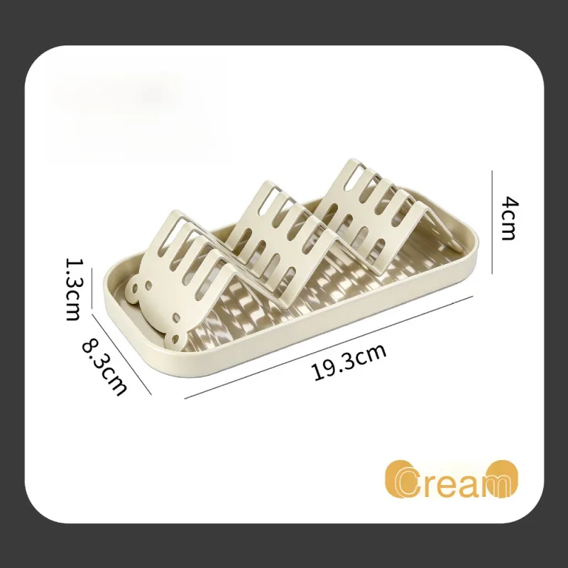 Creative Soap Holder W Shape Double-Sided Soap Dish Carbon Steel Drainage Soap Tray for Bathroom Kitchen Sponge Scrubber Holder view 6