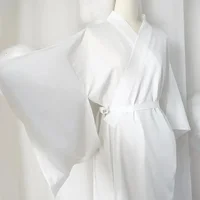 Traditional Japanese Kimono Juban Inner Gown Women Yukata White Bath Robe Adult Intimate Kimono Inner Wear Lining with Belt - Image 3