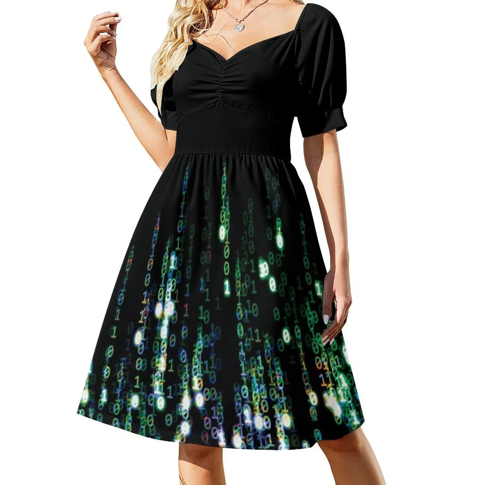 فستان بوهيمي عتيق من غابة الزمرد الأخضر ماتريكس المطر بأكمام منتفخة أو خيارات بدون أكمام للنساء فستان أخضر زمردي